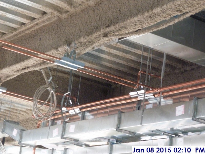 4th floor copper piping Facing North